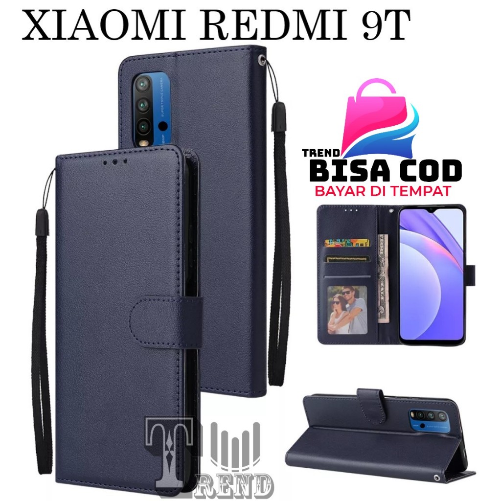 LEATHER CASE FLIP XIAOMI REDMI 9T- FLIP CASE KULIT UNTUK XIAOMI REDMI 9T