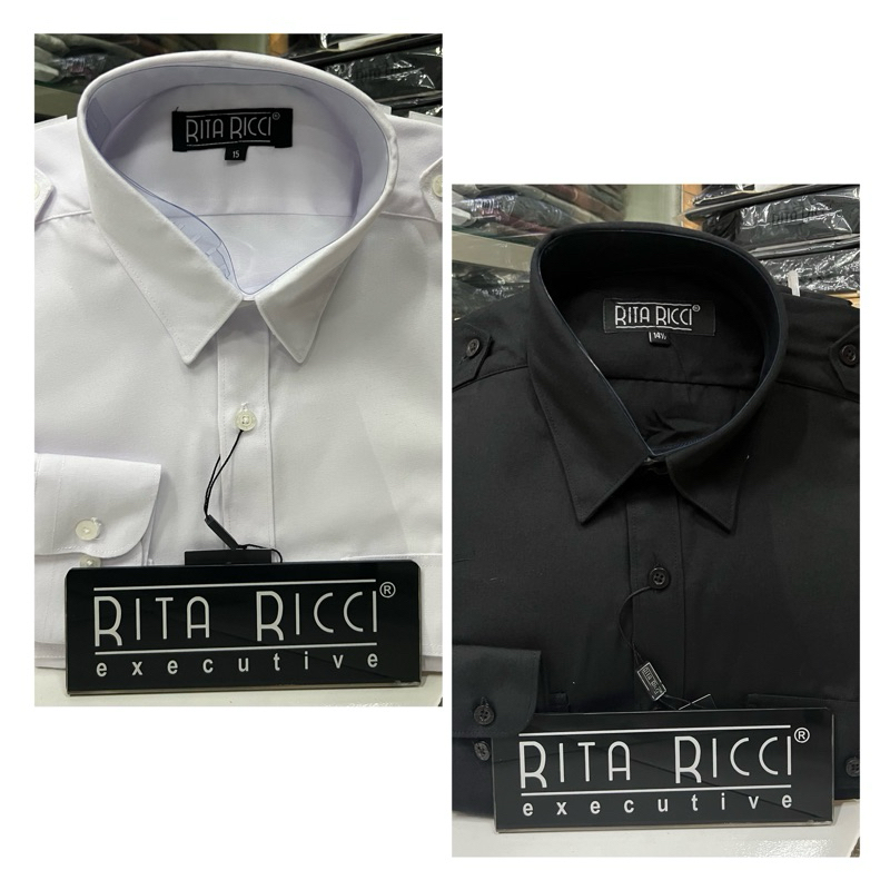 Kemeja pilot Rita Ricci lengan panjang dan lengan pendek / Kemeja oxford / Kemeja pangkat