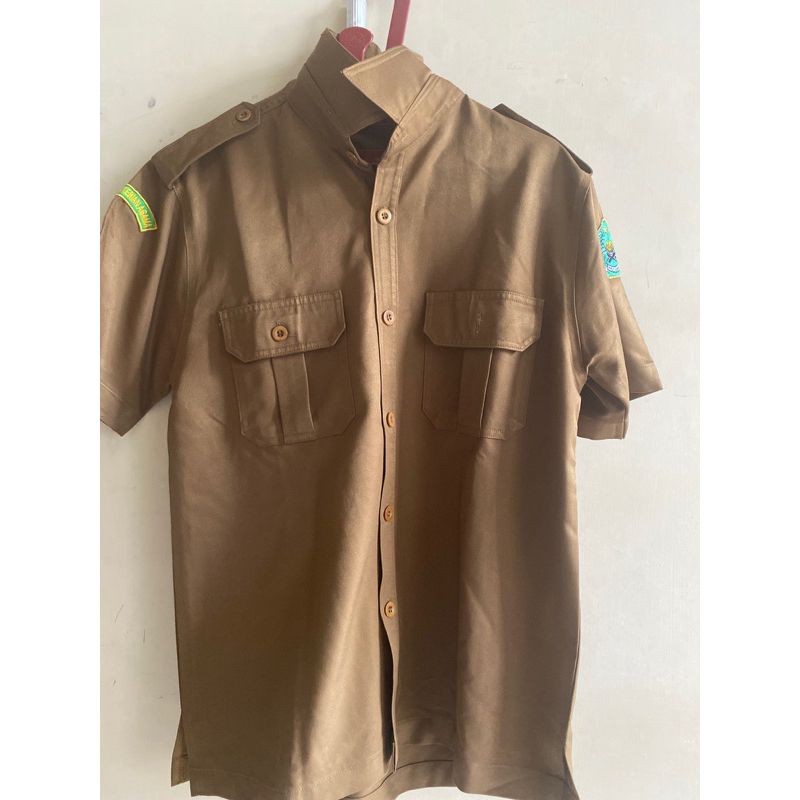 Preloved Setelan Baju Coklat PNS