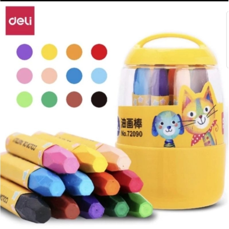 

Deli oil pastel 12/24/36 warna barrel