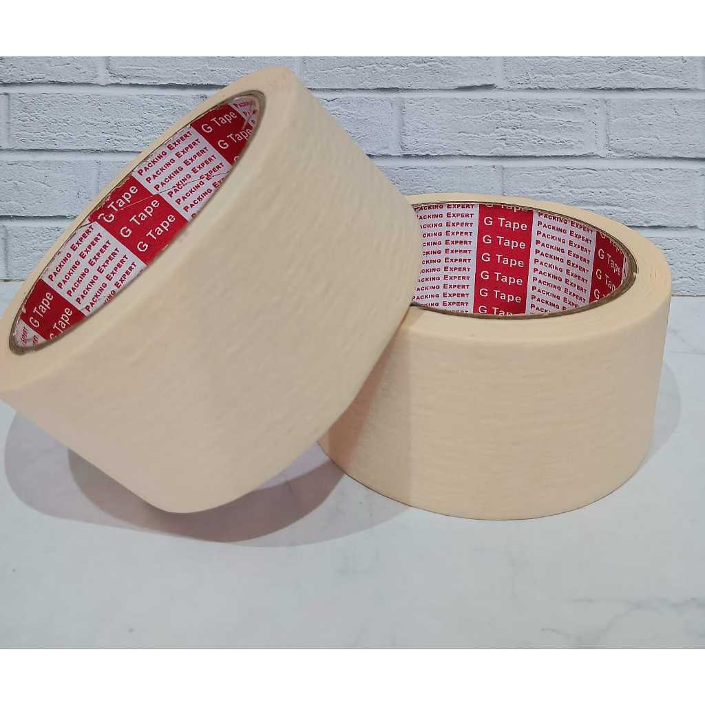 

Lakban kertas Masking Tape 48 mm 2 inchi merek G tape (21 M)