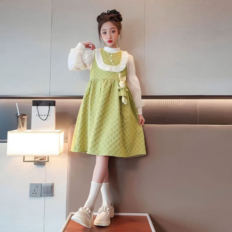 DRESS ANAK IMPORT PREMIUM UNIQUE / DRES ANAK KOREAN STYLE / DRESS ANAK TIDAK TERMASUK BONEKA