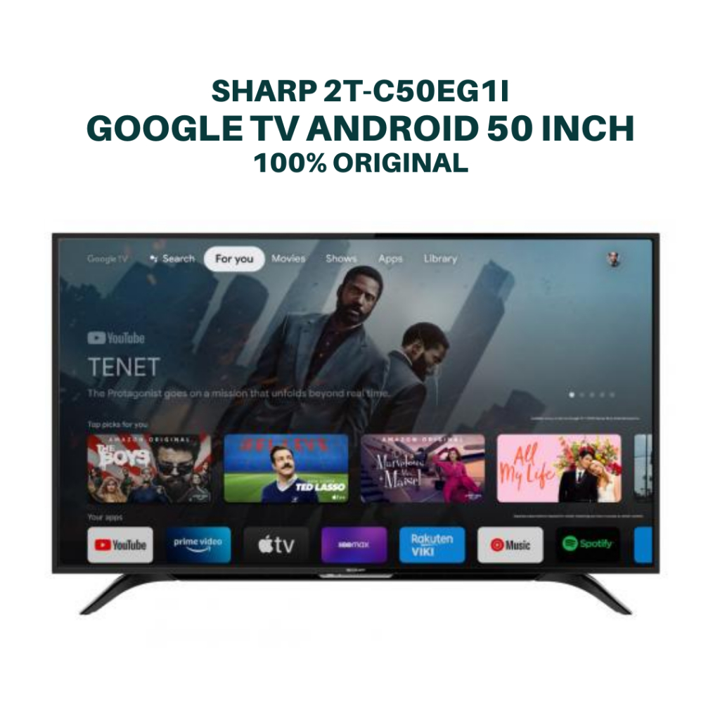 SHARP 2T-C50EG1I google tv android 50 inch tv sharp 50 inch