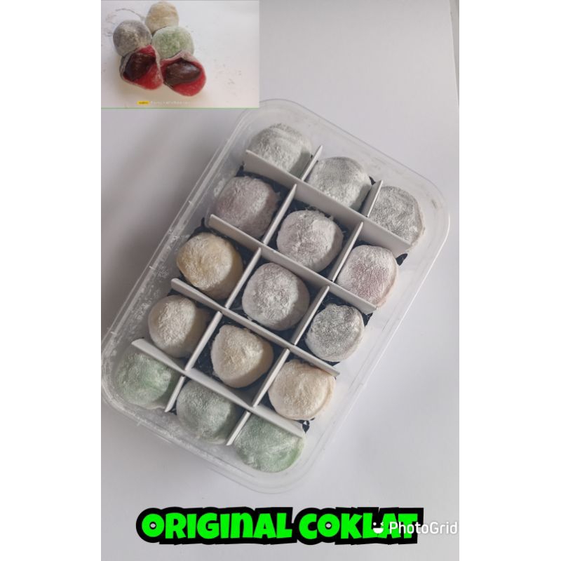 

kue mochi isi 15pcs original coklat