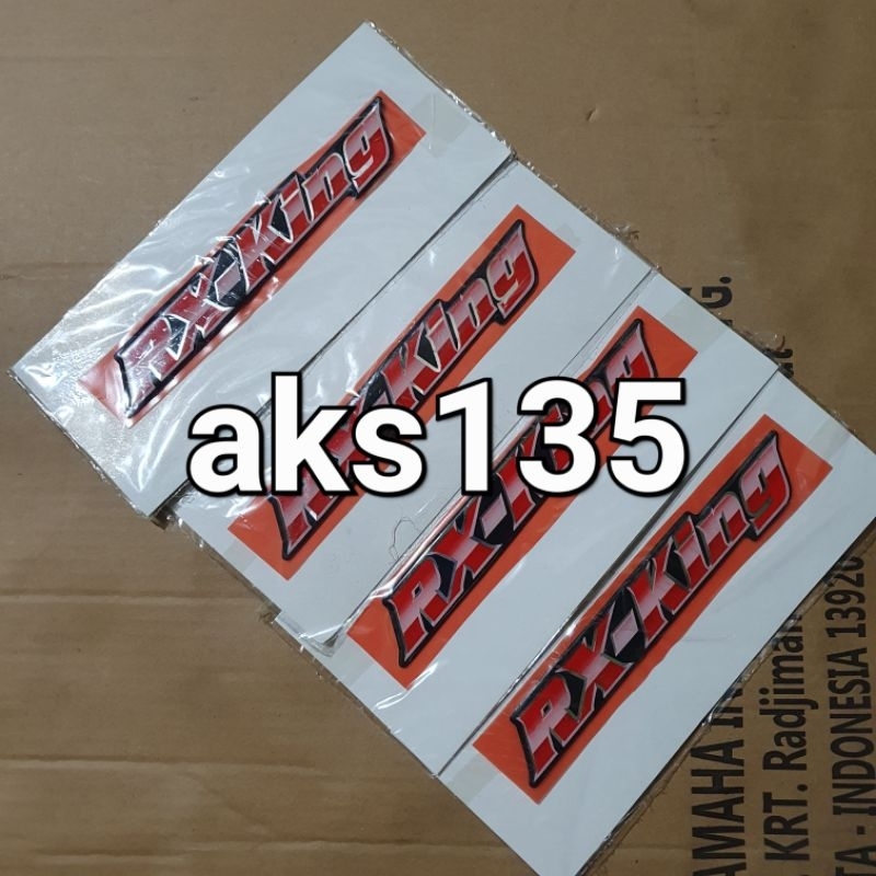 stiker logo emblem cover box aki rx king rxking 2004 2005 2006 original