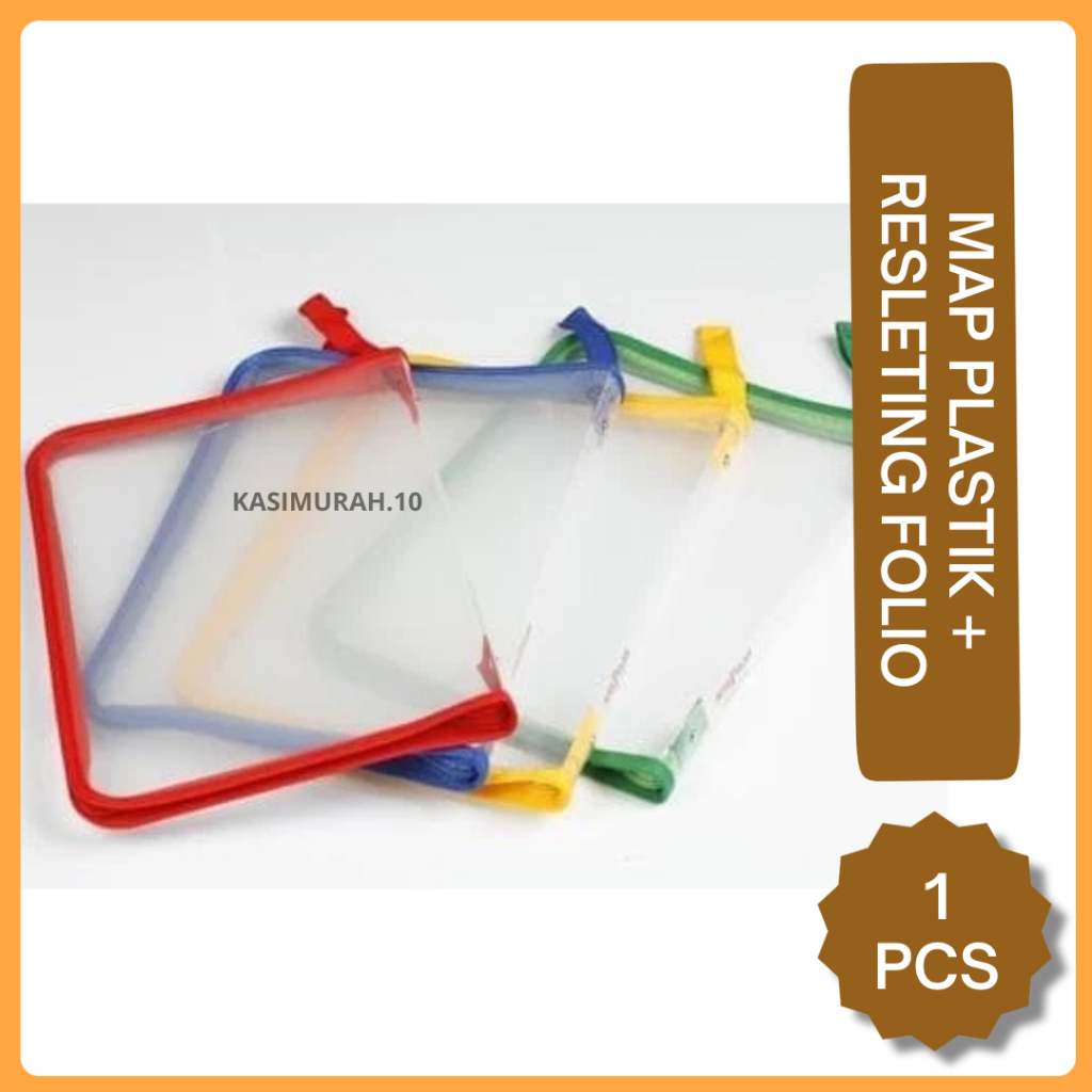 

(KHUSUS INSTAN / GOJEK) Map Plastik Ukuran Folio Resleting