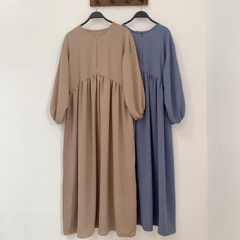 GAMIS ABAYA MECCA DRESS OVERSIZED CRINKLE AIRFLOW POLOS JUBAH OVERSIZE JUMBO