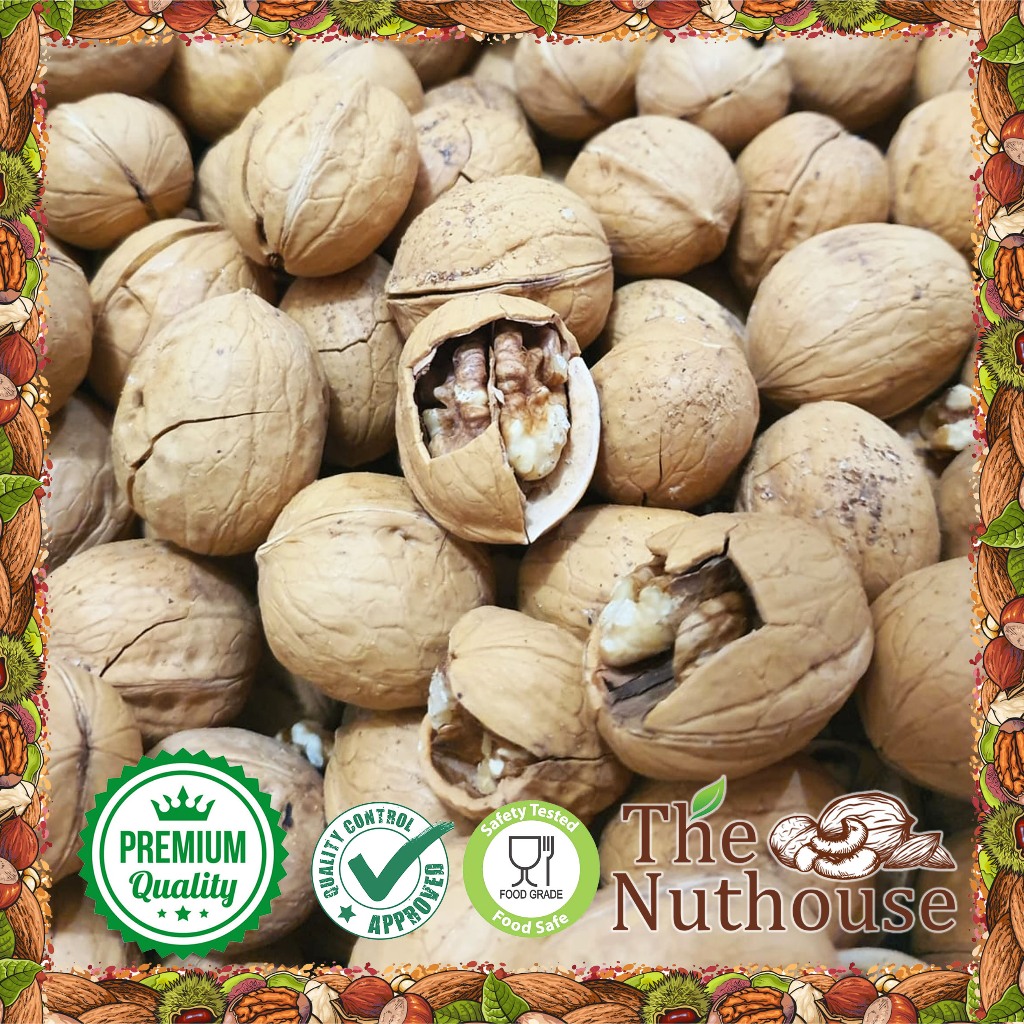 

1kg Carbon Roasted Walnut in Shell / Kenari Panggang Karbon Cangkang