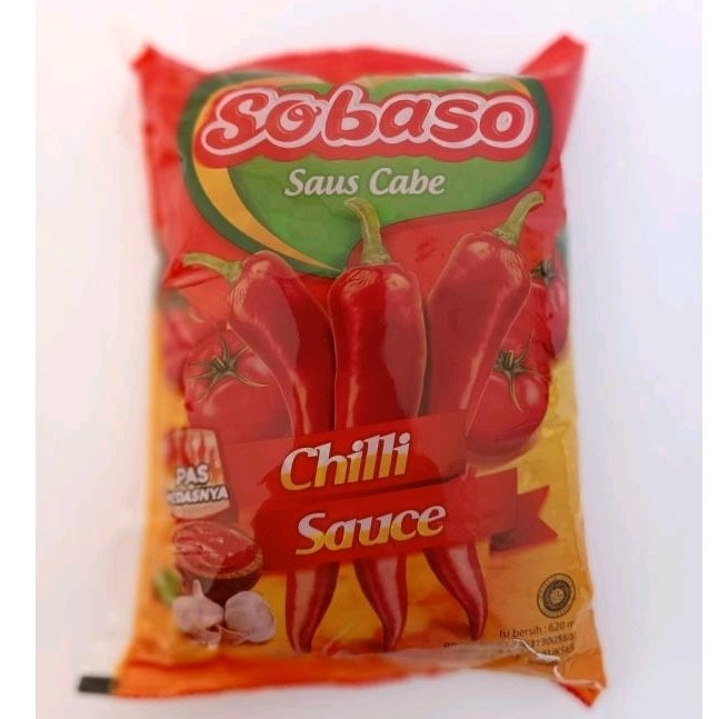 

SOBASO saus cabe 620 gr - chilli sauce - saus sambal refill pouch