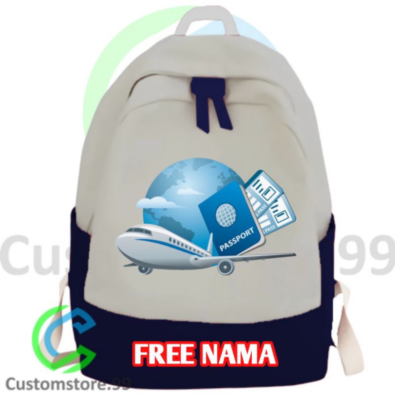 TAS RANSEL ANAK PESAWAT TERBANG TAS ANAK SEKOLAH GRATIS NAMA