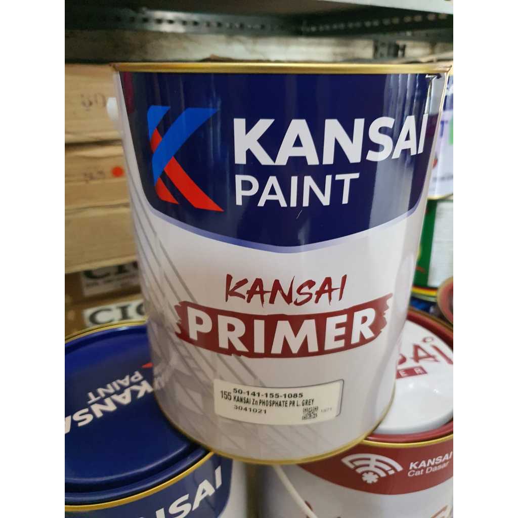 KANSAI MENI 155 PRIMER ABU GREY 5 KG 5KG GALON GLN CAT DASAR BESI MINYAK ANTI RUST TAHAN KARAT MENI 