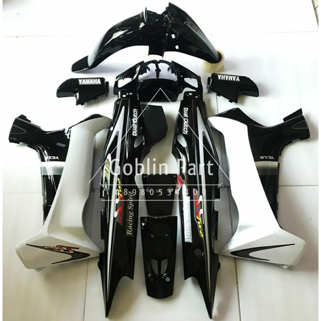 Cover Body Fullset Halus Fizr F1zr Sstwo Hitam Putih Cover Body Yamaha Fizr F1zr