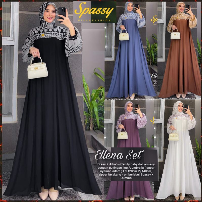 ELLENA SET HIJAB BY SPASSY DUMMA.ID SET LD 120