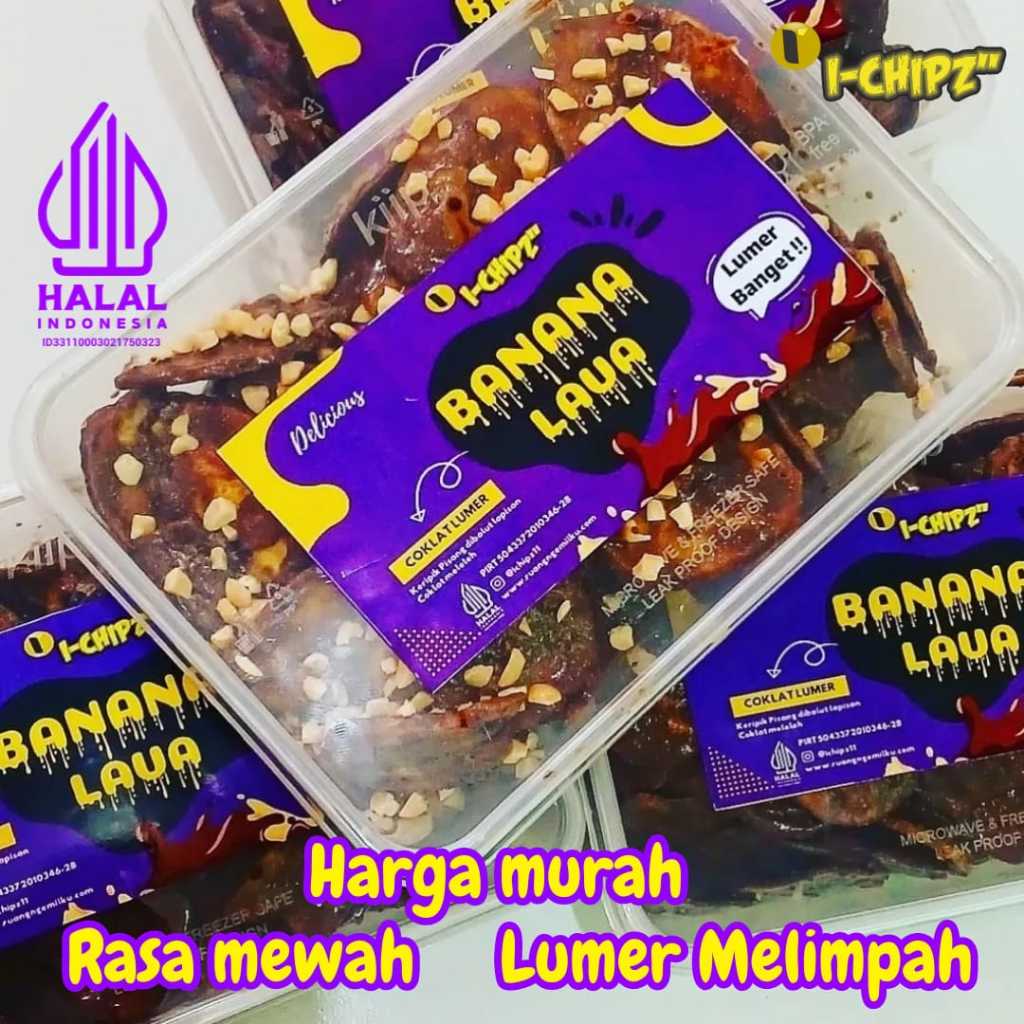 

Keripik Pisang Lumer Coklat 250gr Halal BANANA LAVA by I-CHIPZ