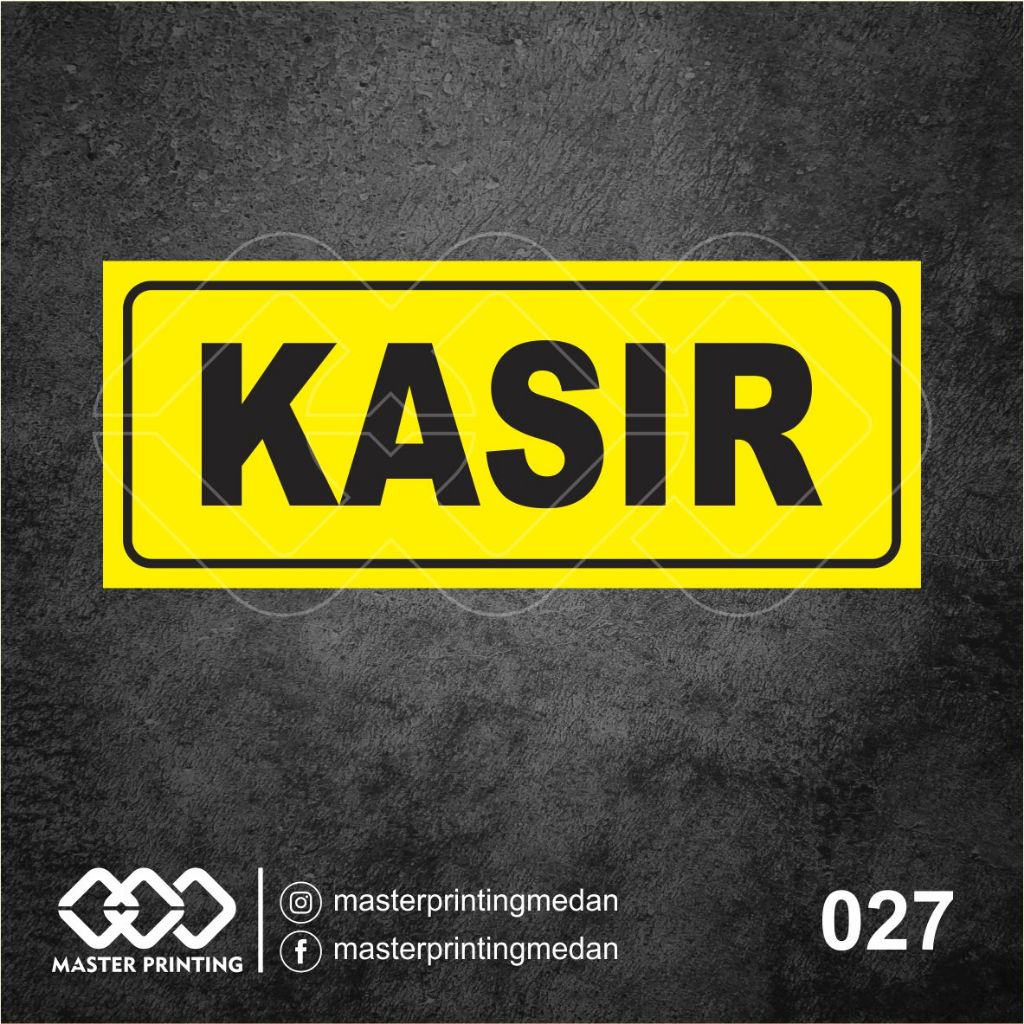 

027 - Stiker Kasir, Sticker Vinyl, Premium, Tahan Air, Termurah, dan Bisa Custom