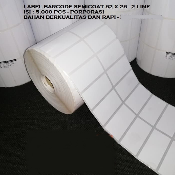 

LABEL SEMICODE UK 5,2CM X 2,5 CM, 2 LINE ISI 5000 PCS