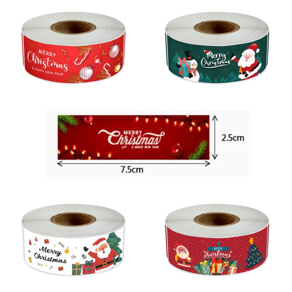 

PER ROLL | Stiker Natal | Label Stiker | Label Natal | Stiker Label Natal | Kotak Mika | Kotak Kue | Christmas Bag | Xmas Box | Box Xmas | Kotak Natal | Kotak Merry Christmas | Christmas Box | Kotak Santa | Xmas box | Christmas Gift | Kado Nat