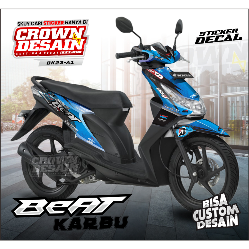 STICKER DECAL BEAT KARBU PREMIUM FULL BODY - VARIASI BEAT KARBU - STIKER BEAT - KODE BK