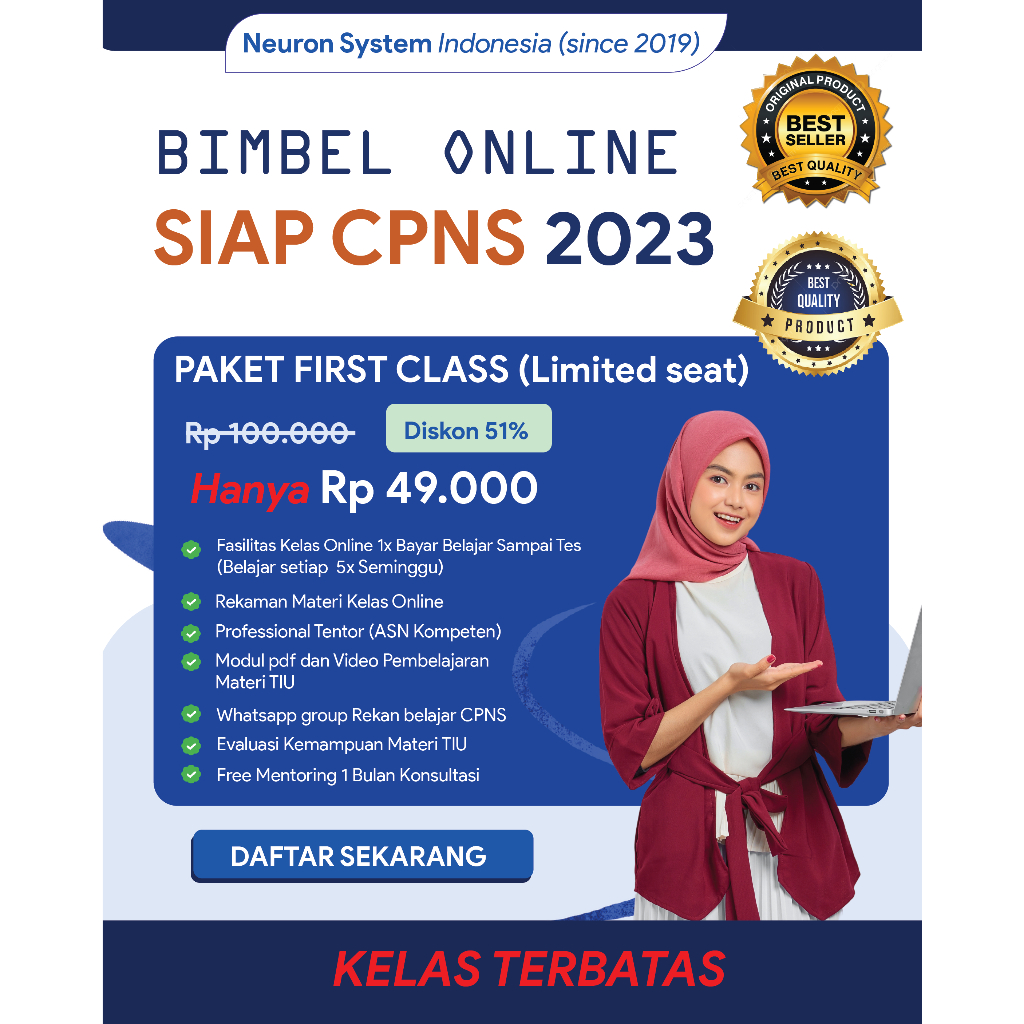 [PROMO DISKON] - FULL BIMBEL KELAS ONLINE CPNS DAN PPPK 2023 [LATIHAN BUKU SOAL]