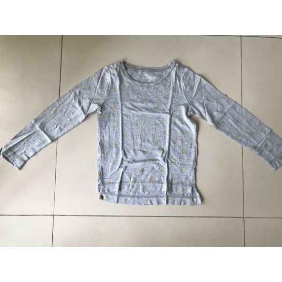 Kaus Tangan Panjang Oshkosh - Grey Polkadot