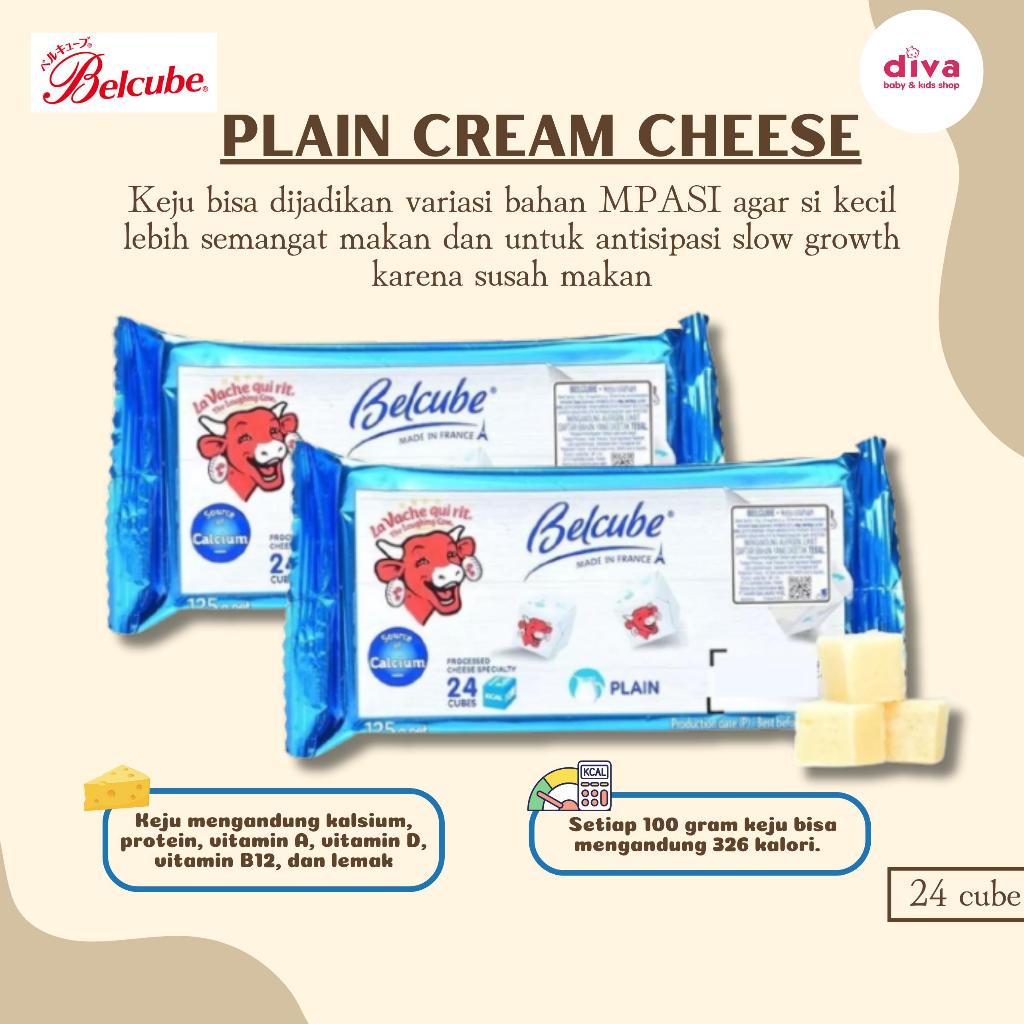 

Belcube Plain Cream Cheese Keju Krim MPASI Bayi Kraft Baby 125 g net (24Cube) Chese Snack Belcube