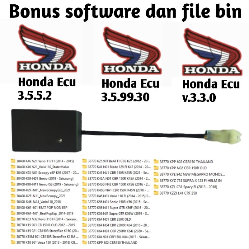 modul alat remap motor scantool (Honda Ecu) bonus file