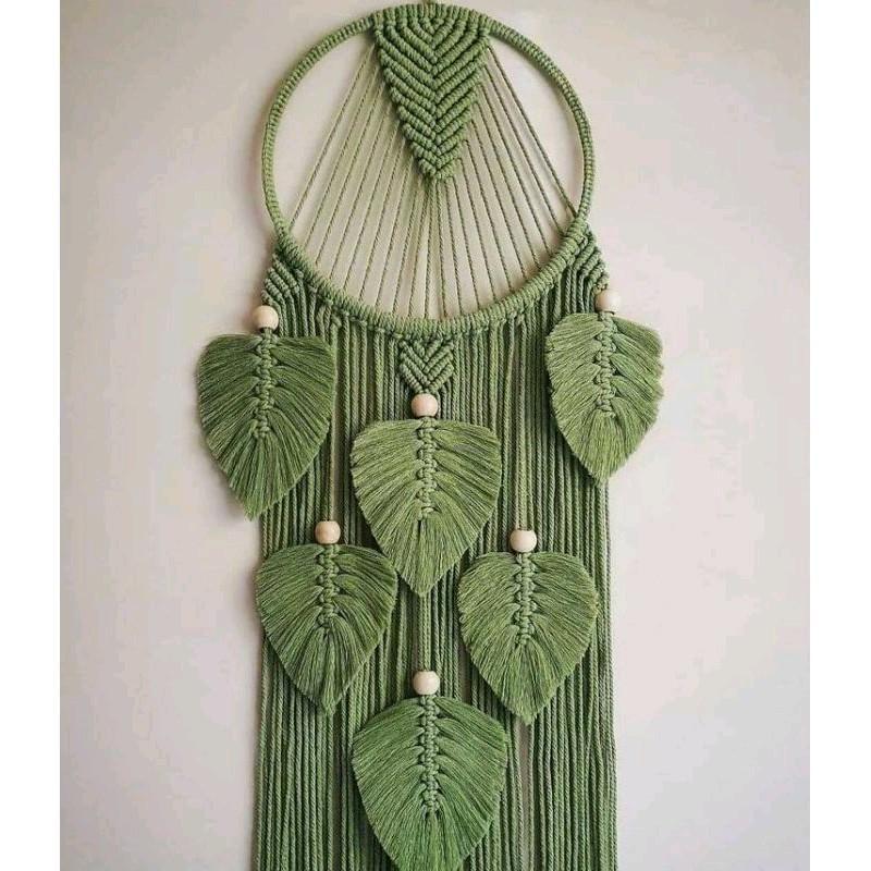 Terlarisss [READYSTOCK] macrame wall hanging-gantungan tali katun/ macrame dreamcather/makrame