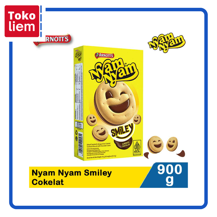 

Arnott's Nyam Nyam Smiley Cokelat 45G