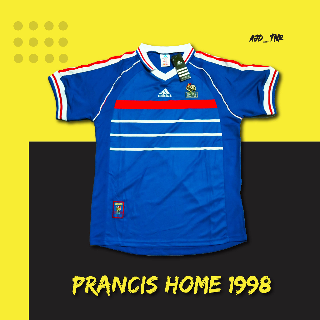 Jersey Retro Prancis Home World Cup 1998