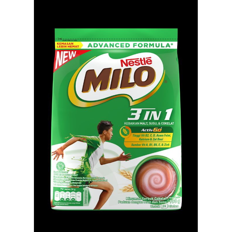 

milo activgo & milo 3in1 990gr