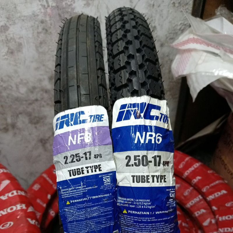 Ban Set IRC NF3 225-17+250-17 NR6 Paket Sepasang Depan Belakang Honda c70 c700 c800 astrea 800 astre