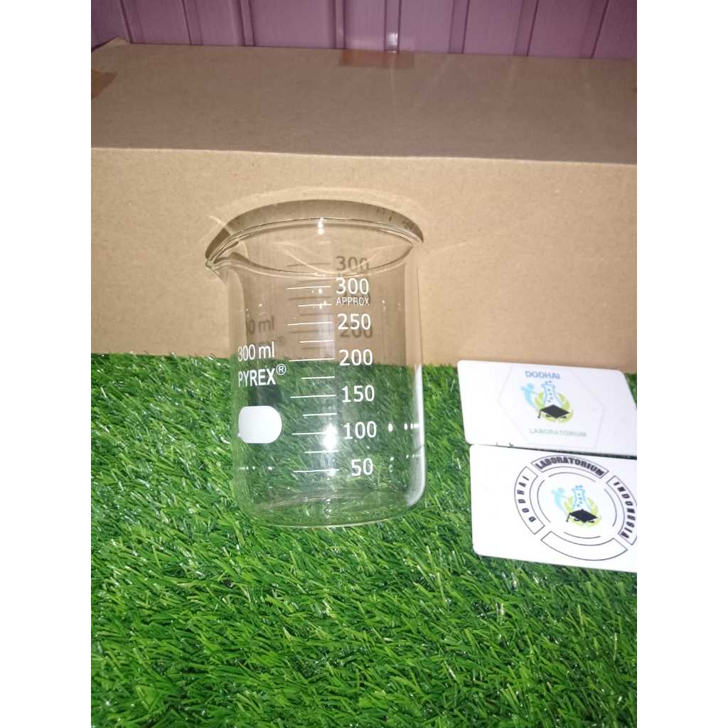 Beaker glass, gelas kimia pyrex, 300ml