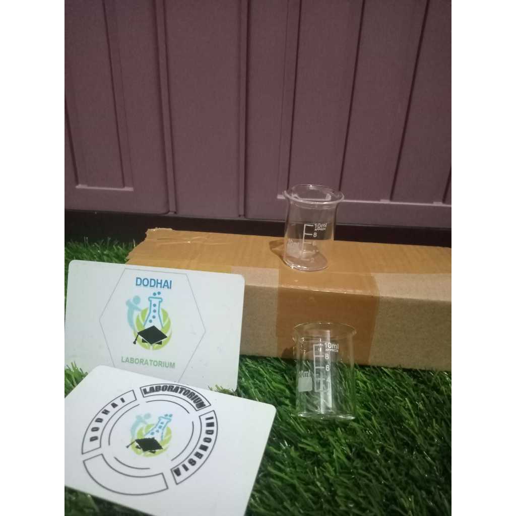 Beaker glass, gelas kimia. gelas takar 10 ml
