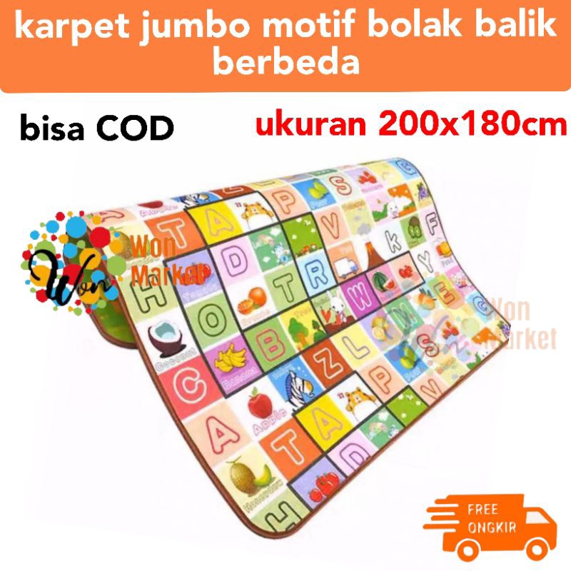 karpet foam PE jumbo 200x180cm | karpet karakter | karpet motif | karpet lantai | alas kasur | playm