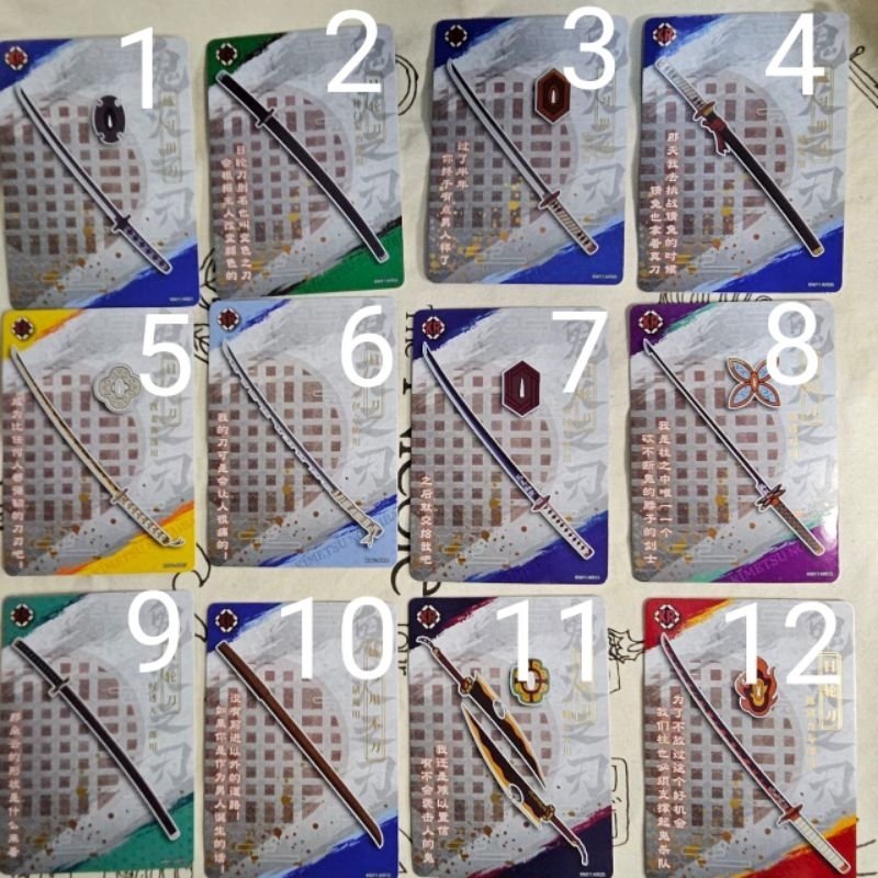 [OFFICIAL ANIPLEX] Kartu Koleksi Demon Slayer KR Holo Tanjiro Zenitsu Inosuke Sword | Card Fun CCG