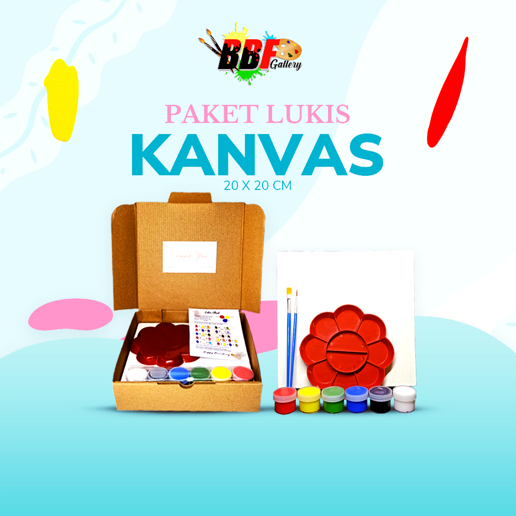 

Paket Lukis Kanvas 20X20 Lengkap Dengan Cat Akrilik Palet Kuas Canvas Painting Set Alat Melukis Stationery Kurikulum Sekolah Seni Lukis