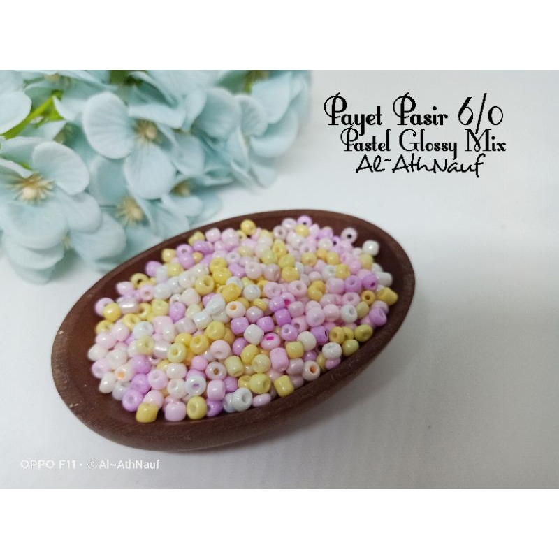 Glassbeads Payet Pasir 6/0 Ceylon Pastel