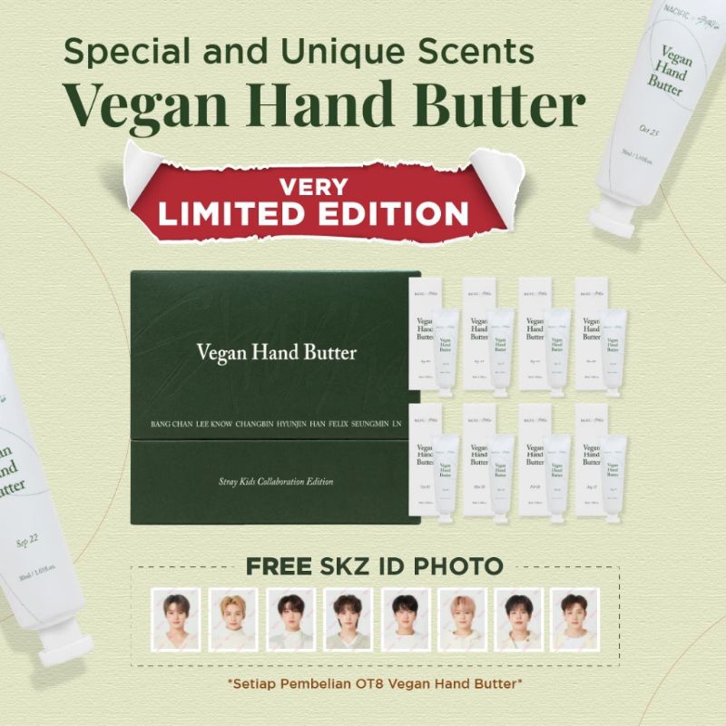 READY STRAY KIDS VEGAN HAND BUTTER X NACIFIC COSMETICS SKZ ORIGINAL ID CARD SKZ FELIX BONEKA HYUNJIN
