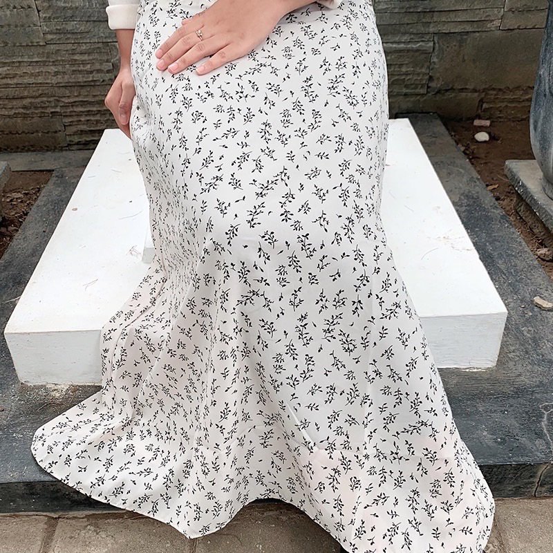 ROK SKIRT JUMBO / ROK SPAN / ROK MIDI SKIRT MAXI A LINE SKIRT PATTERN KOREAN STYLE MOTIF BUNGA / FLO