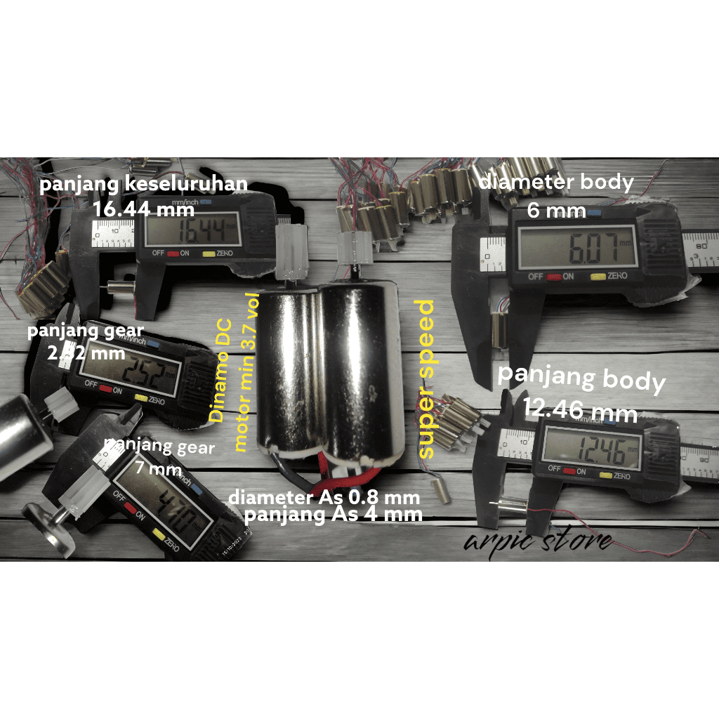 DINAMO MOTOR MINI DC 3,7v-5v DRONE/HELIKOPTER 6MM
