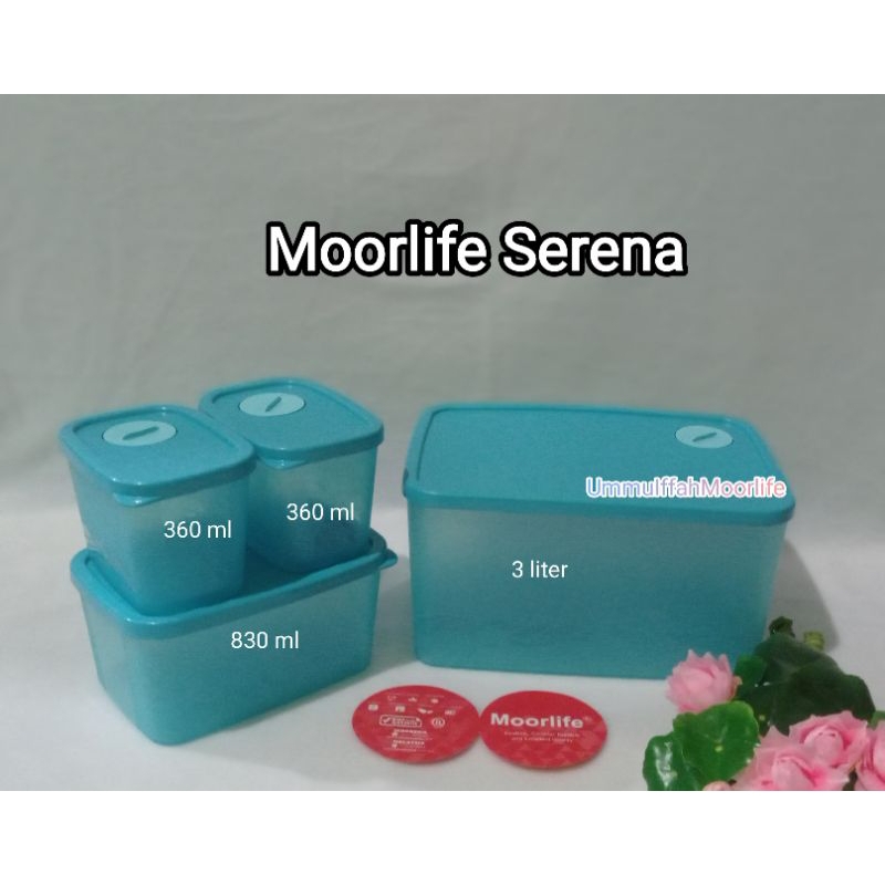 Moorlife original serena wadah penyimpanan di kulkas frezeer