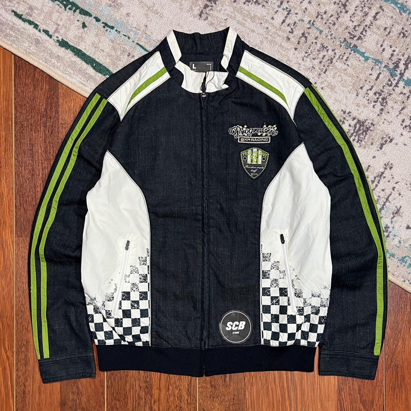 Exr denim racing jacket