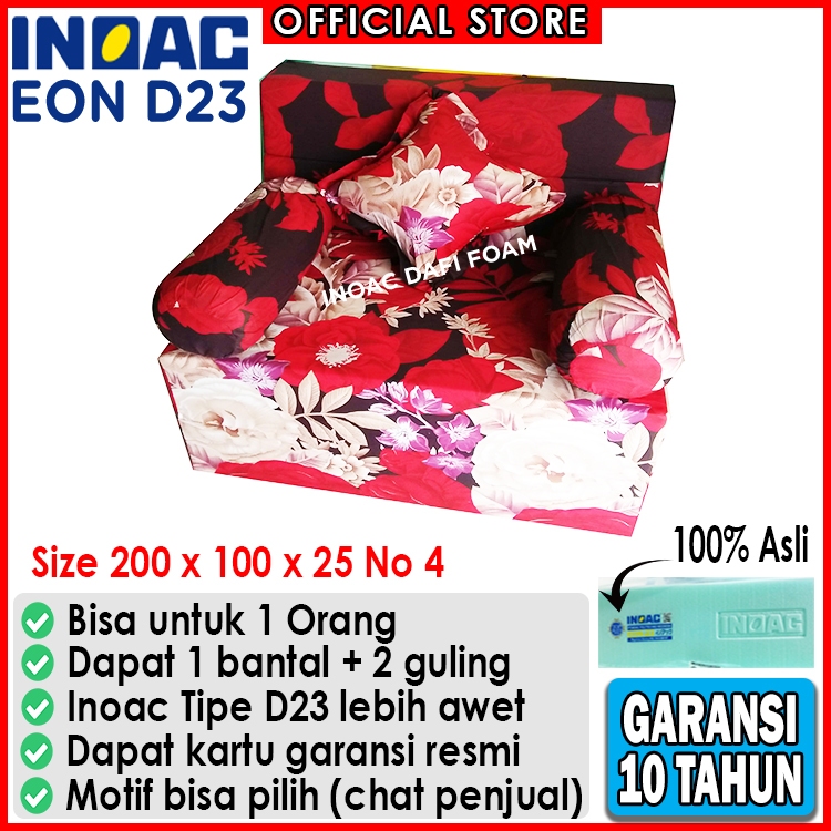 Sofabed Inoac 200x100x25 nomor 4 busa Inoac EON D23 original garansi 10 tahun kasur busa kasur lipat