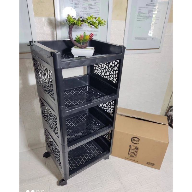 Rak yoyo serbaguna susun 4 / rak yoyo roda kemas dus