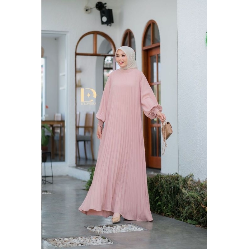 (x8) DLOVERA RANA DRESS  Baju Dress Gamis Wanita Muslimah Pattern Cantik Rana Dress By D'Lovera. Naz