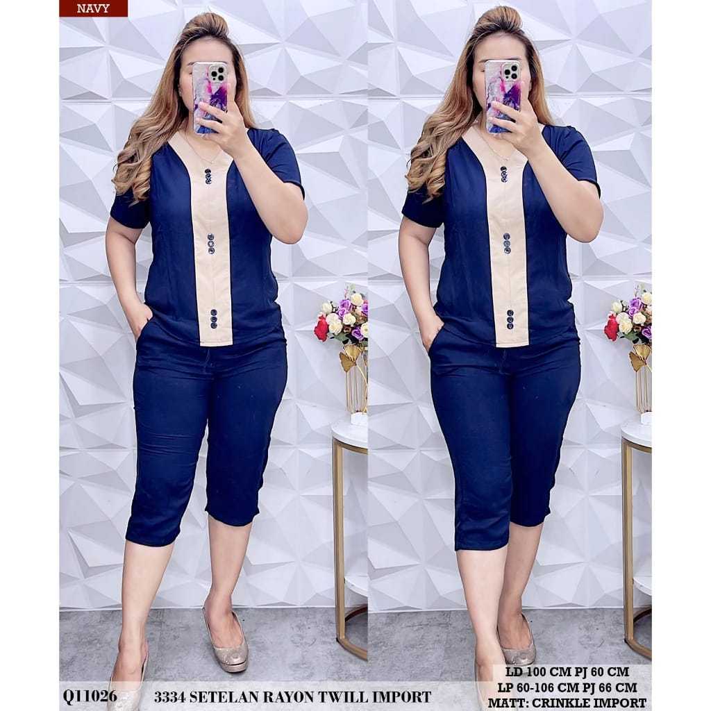RB SET CRINKLE SETELAN BAJU CELANA PENDEK IMPORT / SETELAN WANITA DEWASA JUMBO CRINKLE / SETELAN