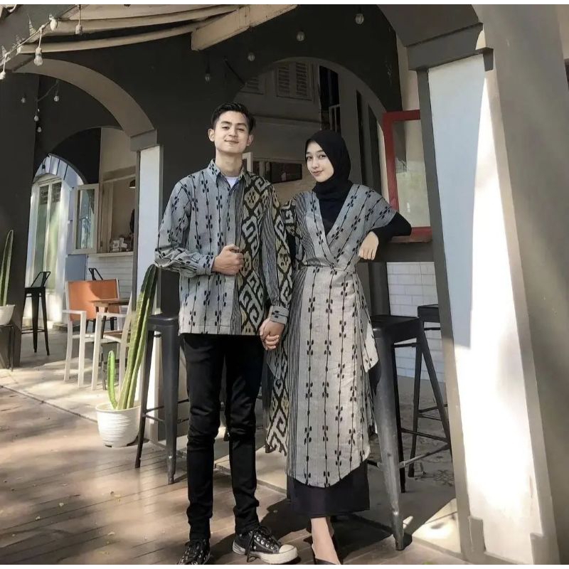 set couple tenun jepara - set baju tenun keluarga - baju couple tenun - set tenun - set couple batik