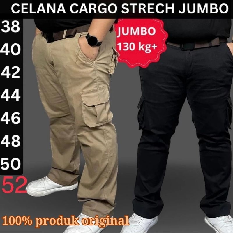Celana Cargo panjang Pria Big Size Pria /ukuran 36 _50/Celana Cargo Panjang Jumbo Pria/Celana Cargo 
