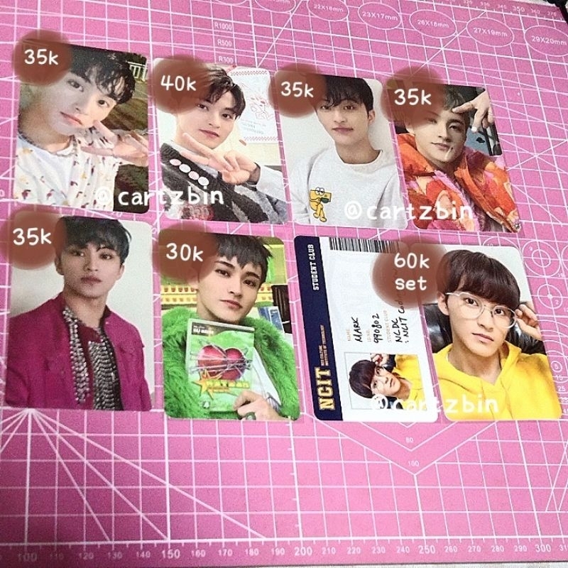 (UBAH KE JNE/J&T) WTS PC Photocard Mark Lee Sticker Seoul City Cafe hot sauce Glitch Mode yb yearboo