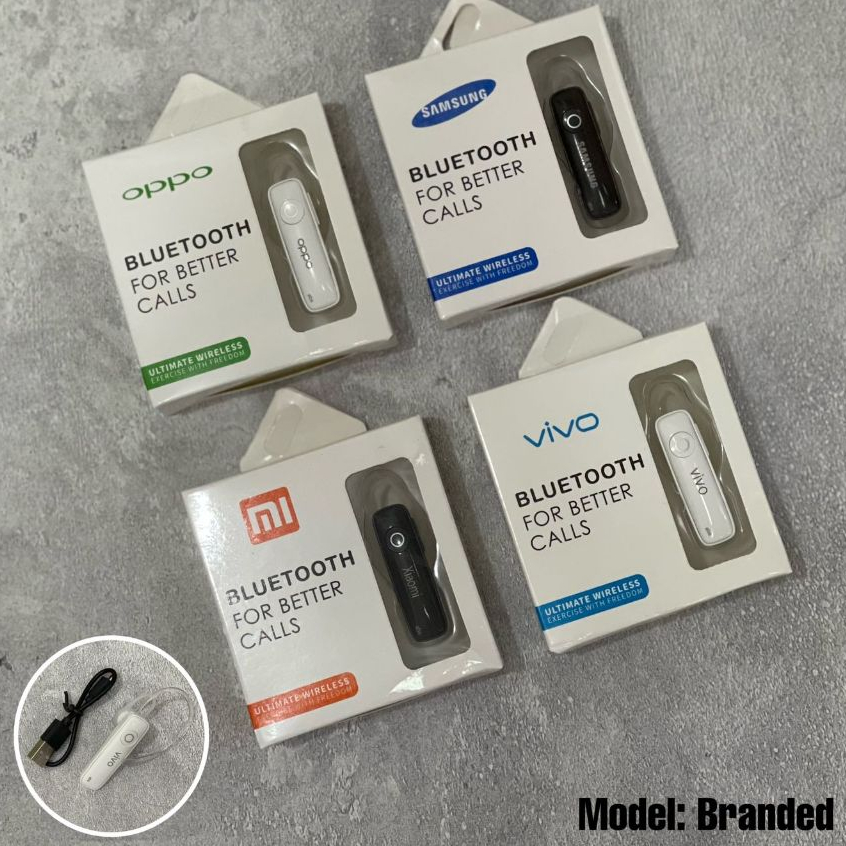 Headset Bluetooth Wireless Branded Samsung Xiaomi Oppo Vivo